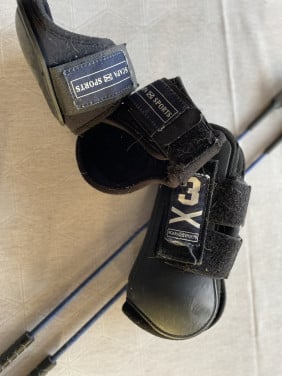 SCAPA SPORTS Peesbeschermers/zweepjes in Donkerblauw IZGS!!