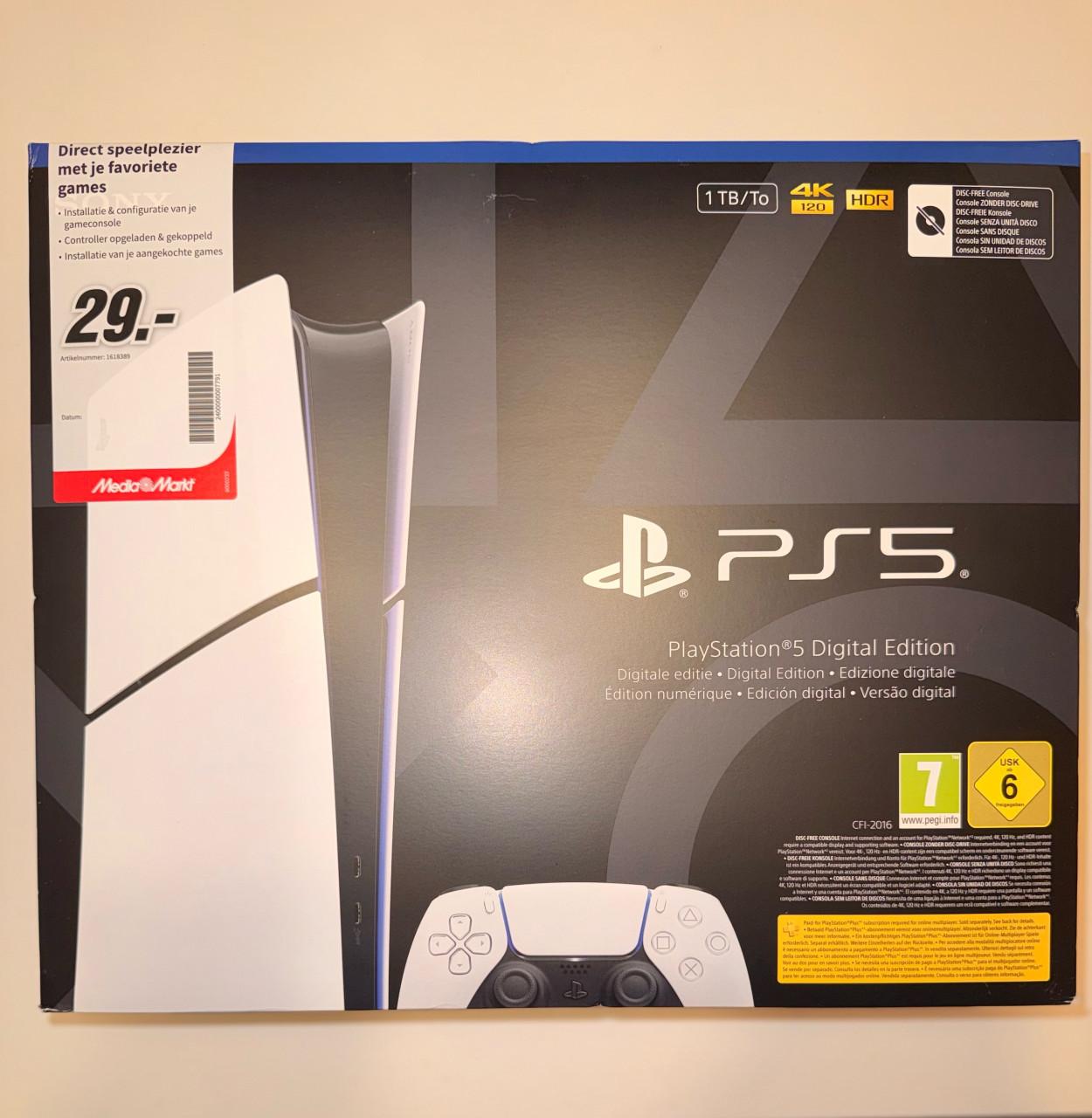 PlayStation 5 Digital Edition Slim (Nieuw)