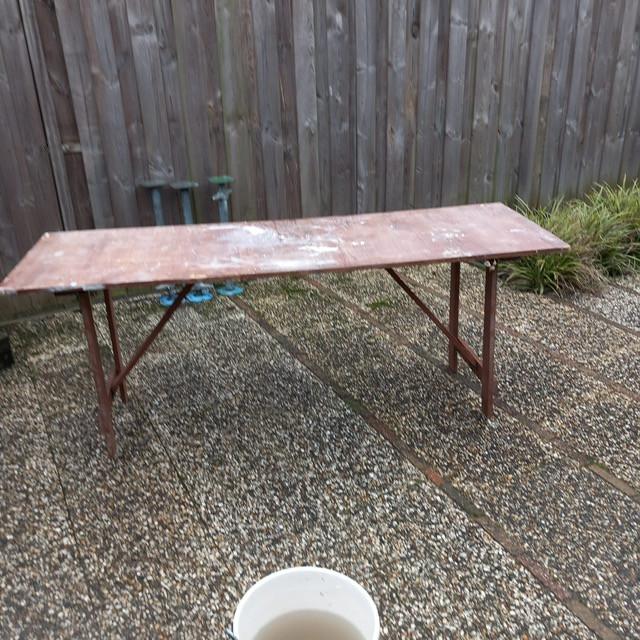 Opklapbare tafel 200x60 cm.