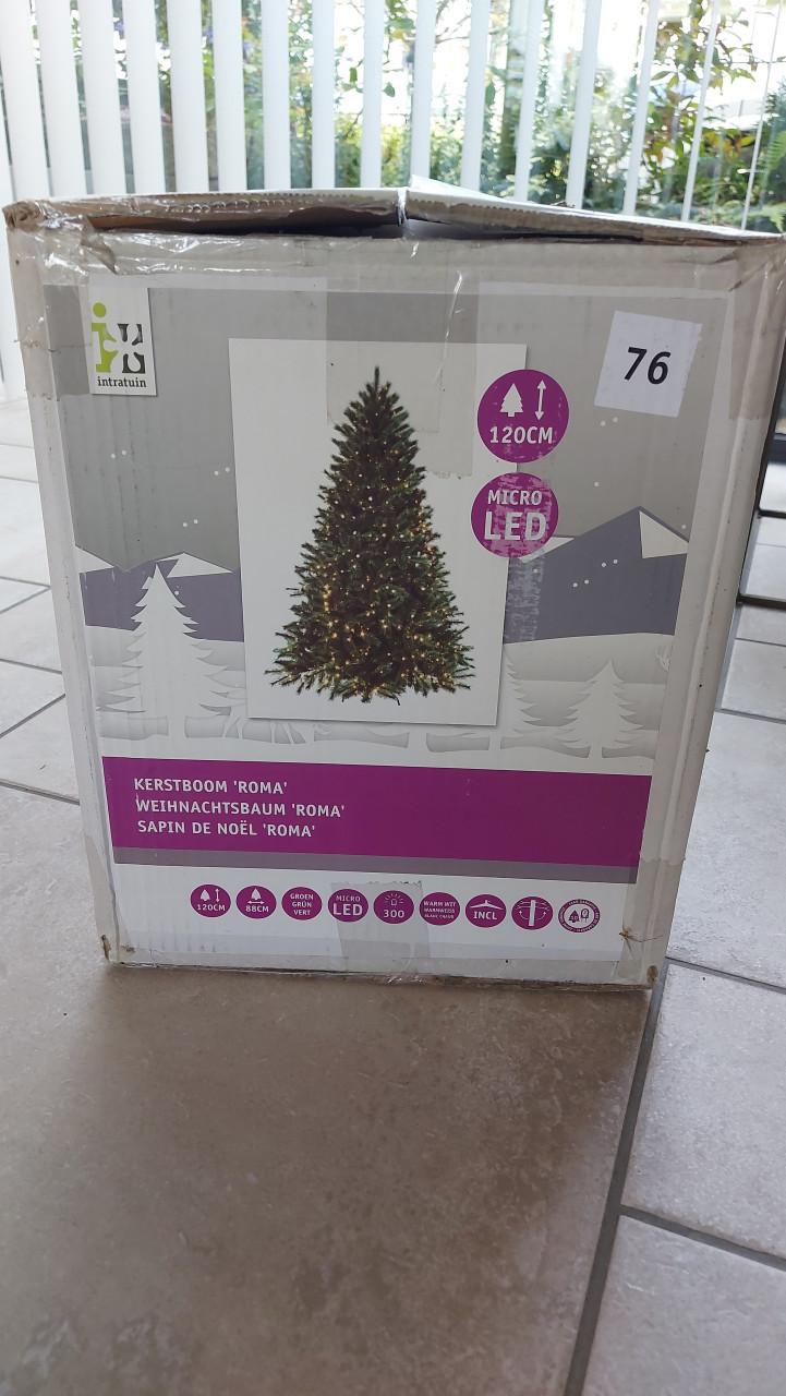 Kerstboom 1.20cm met micro led lichtjes 300 stuks warmwit