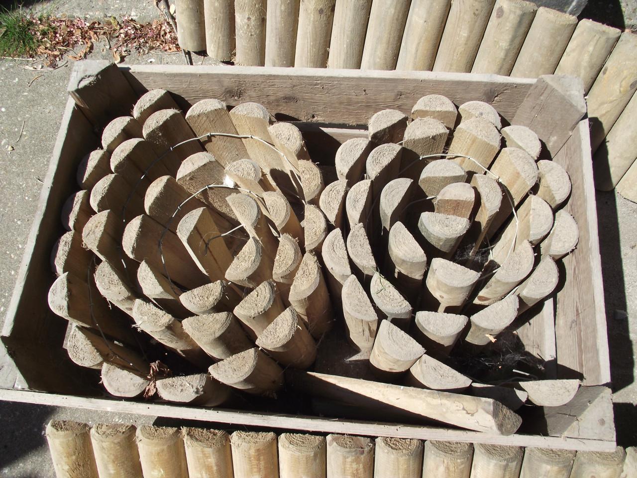 Houten tuin rolborder / palisade