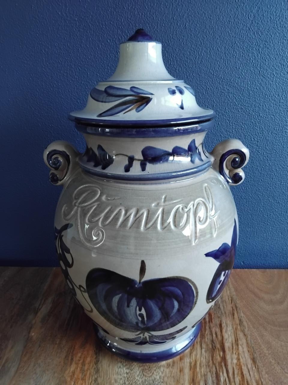 Vintage rumtopf pot / vaas / opbergpot 60's/70's