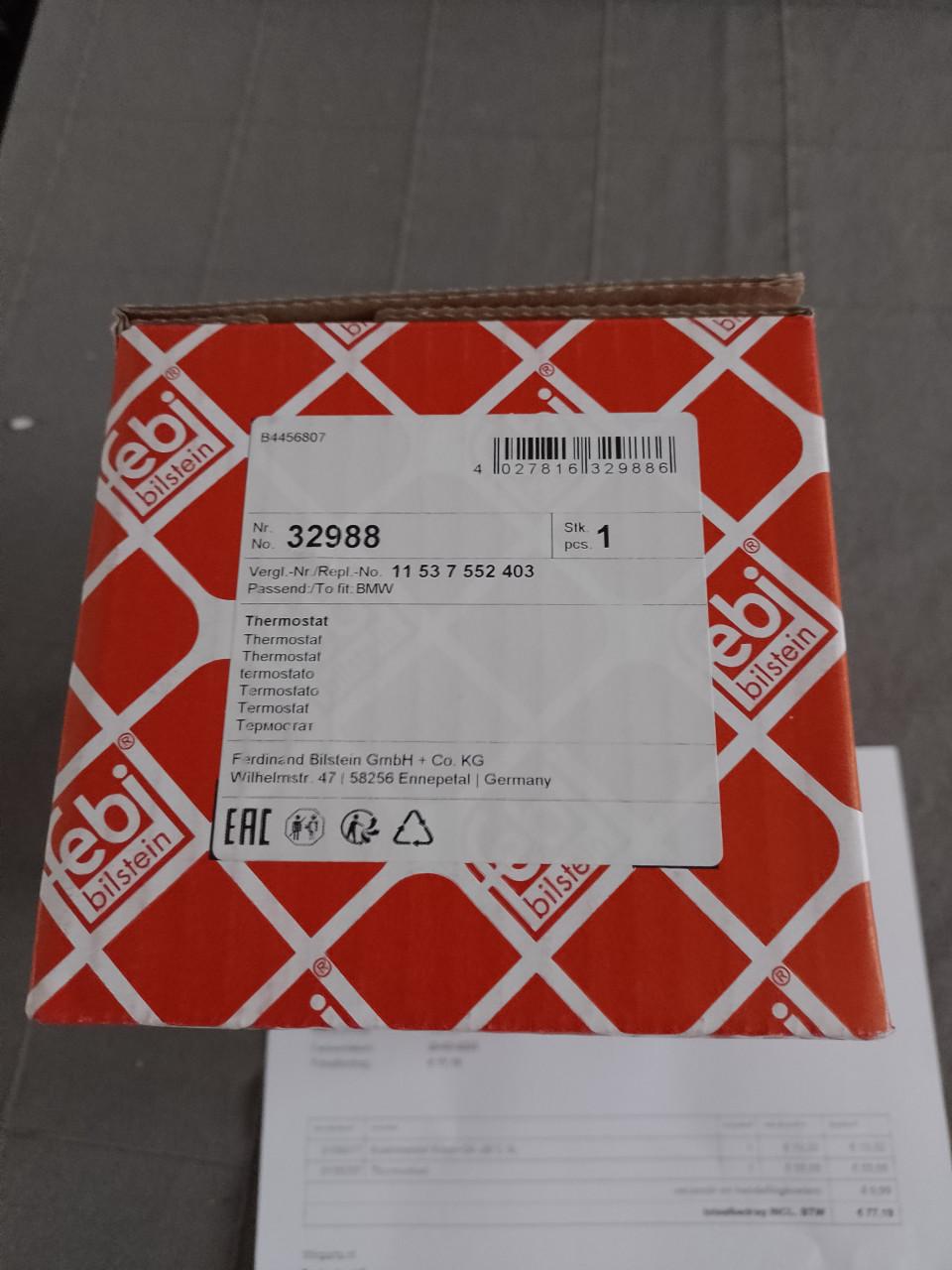 Thermostaat 32988 FEBI voor BMW-Nieuw in verpakking