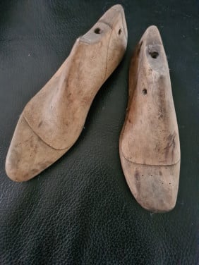 Antiek houten schoen mal / leest
