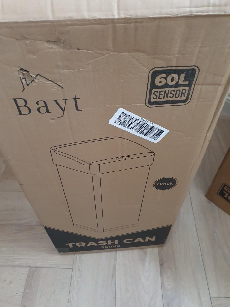 Bayt Sensor Prullenbak 60L Zwart | Automatisch | Nieuw | transportschade