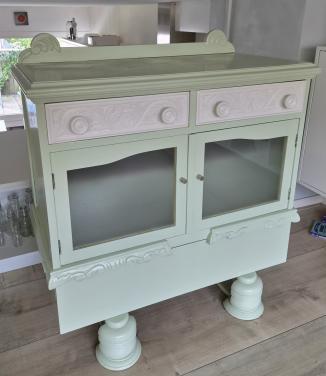 Vintage theekastje - omgebouwd tot commode 93x46x94cm