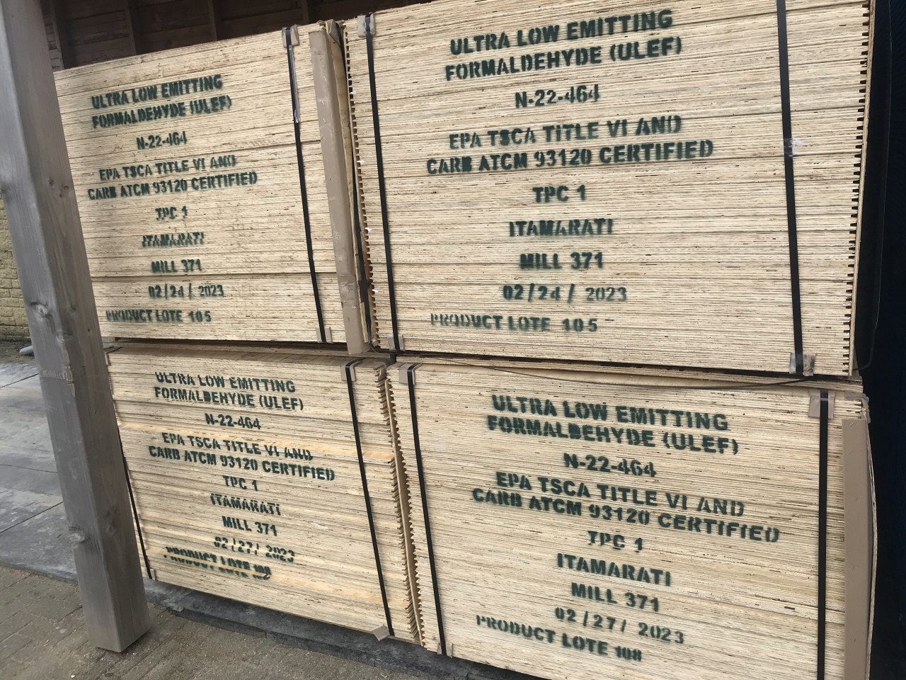 Nieuwe Underlayment platen 18mm mes en groef
