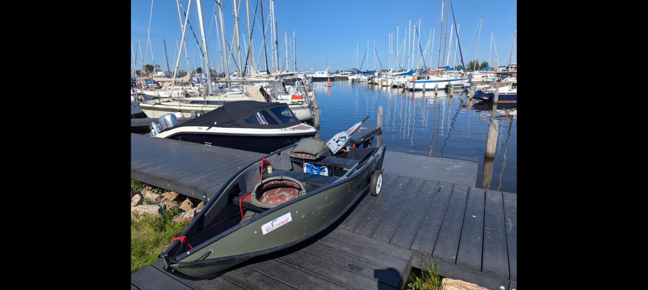 Portabote met Torqeedo buitenboordmotor
