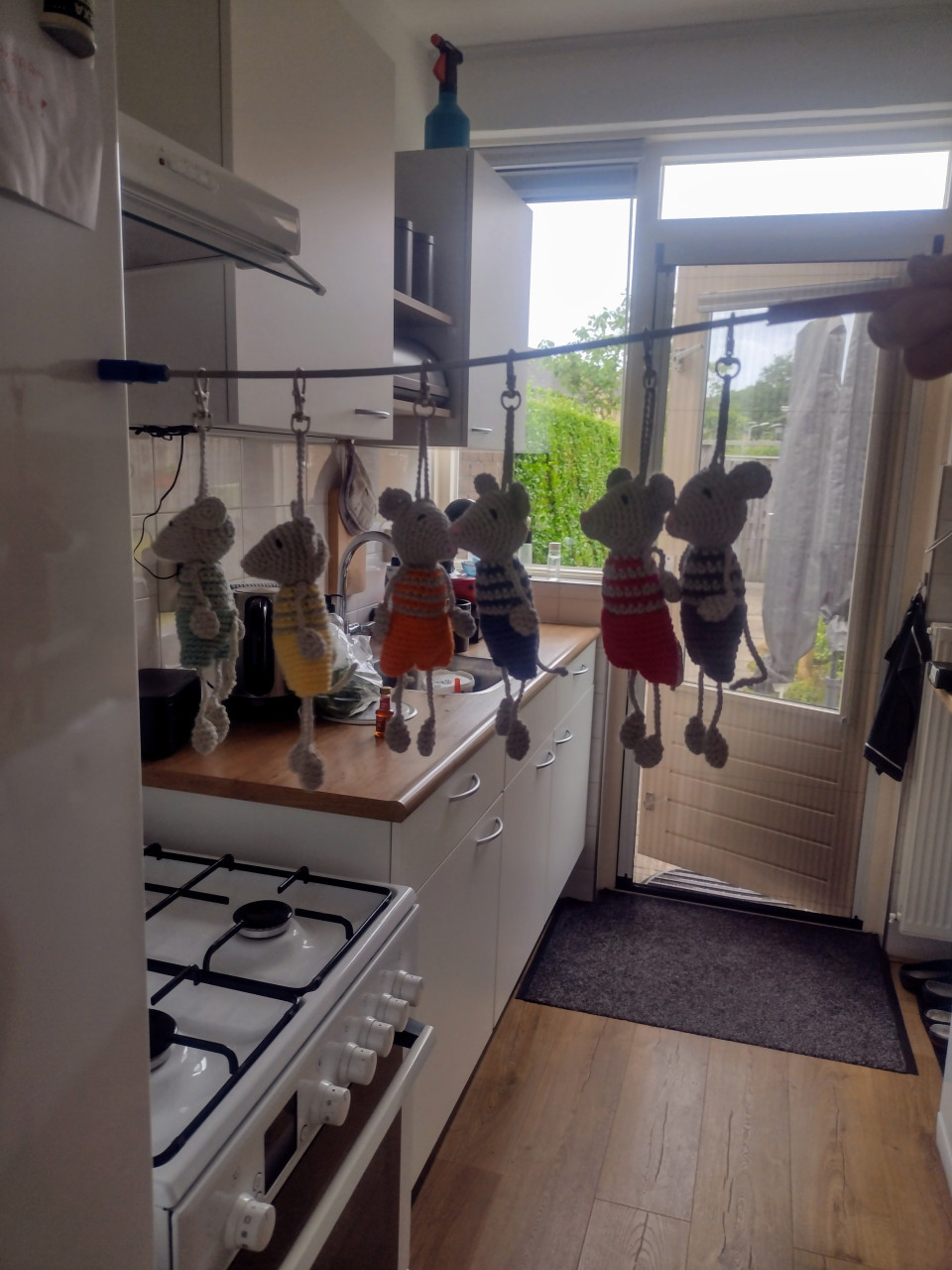 Gehaakte sleutel/tas hanger