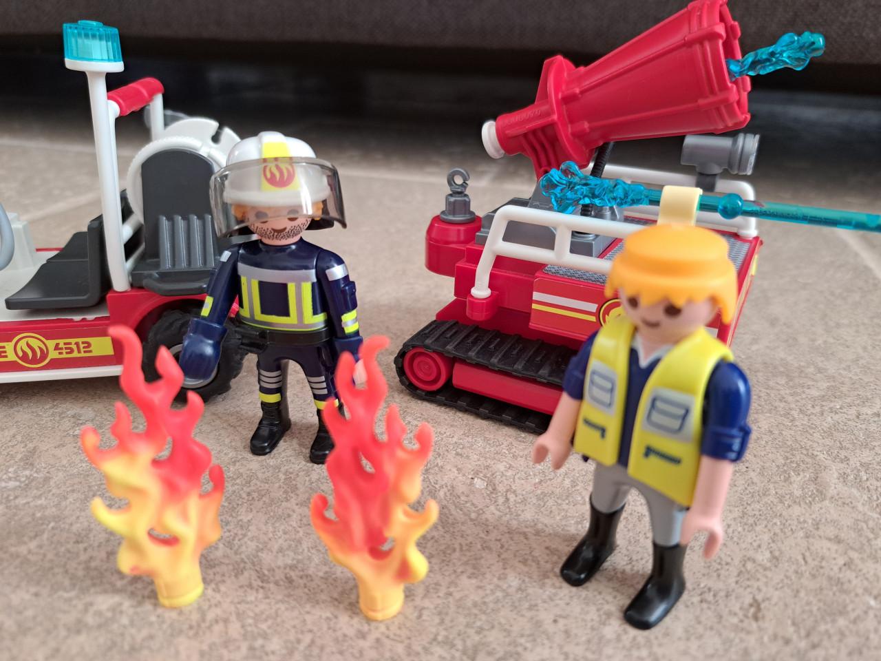 Playmobil brandweerbuggy en bluskar