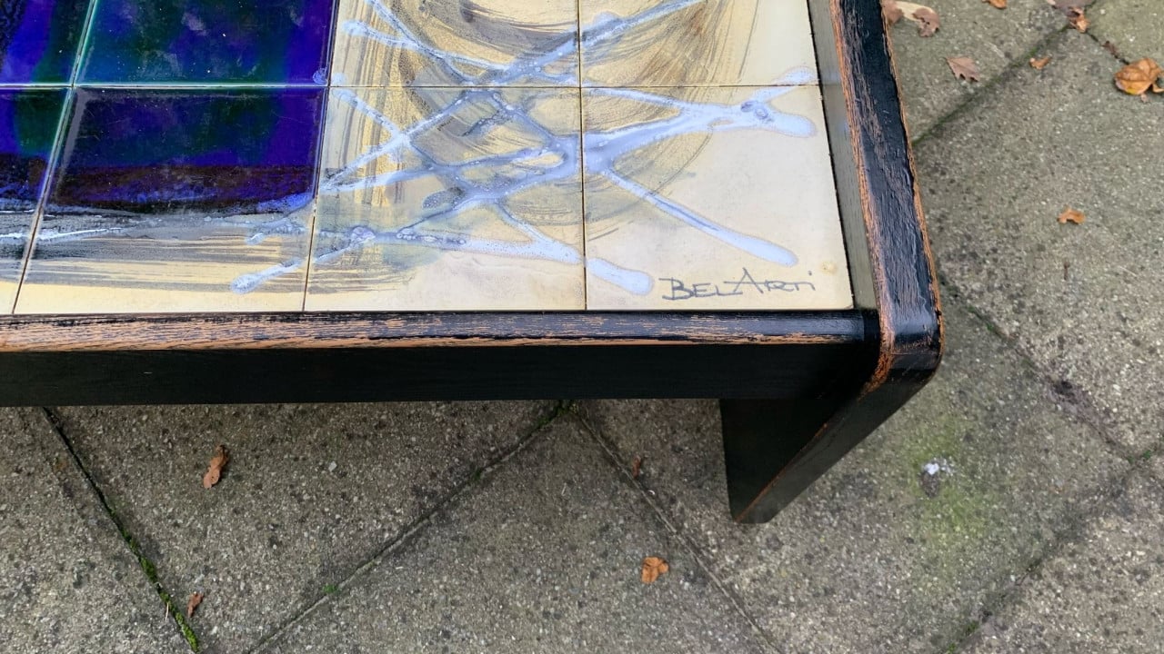 Vitage jaren 70 Belarti salontafel