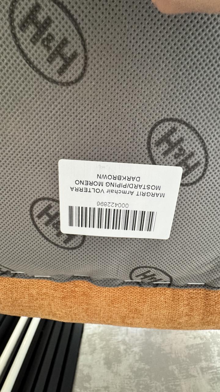 Henders & Hazel Margit fauteuil, mosterd/oranje design stoel