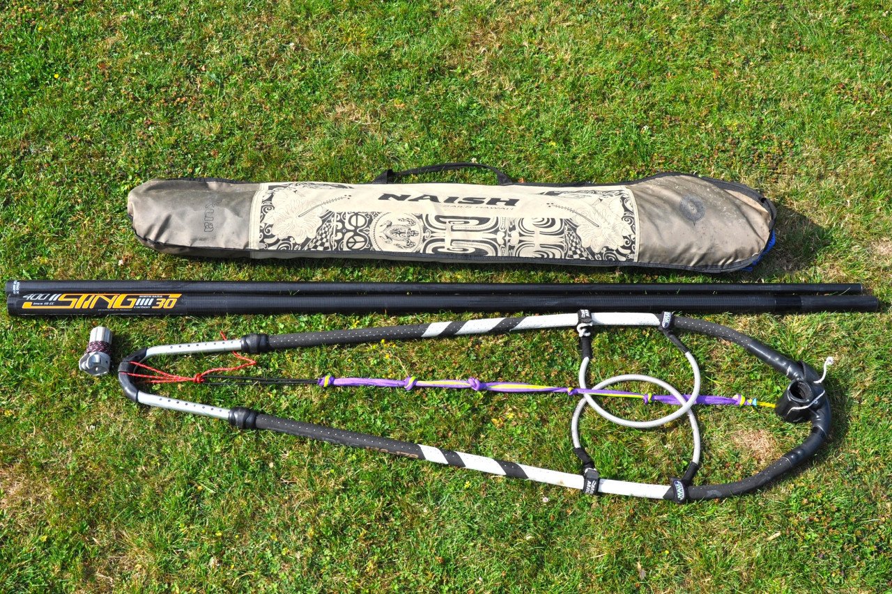 3.7m2 Naish Hokua complete tuigage