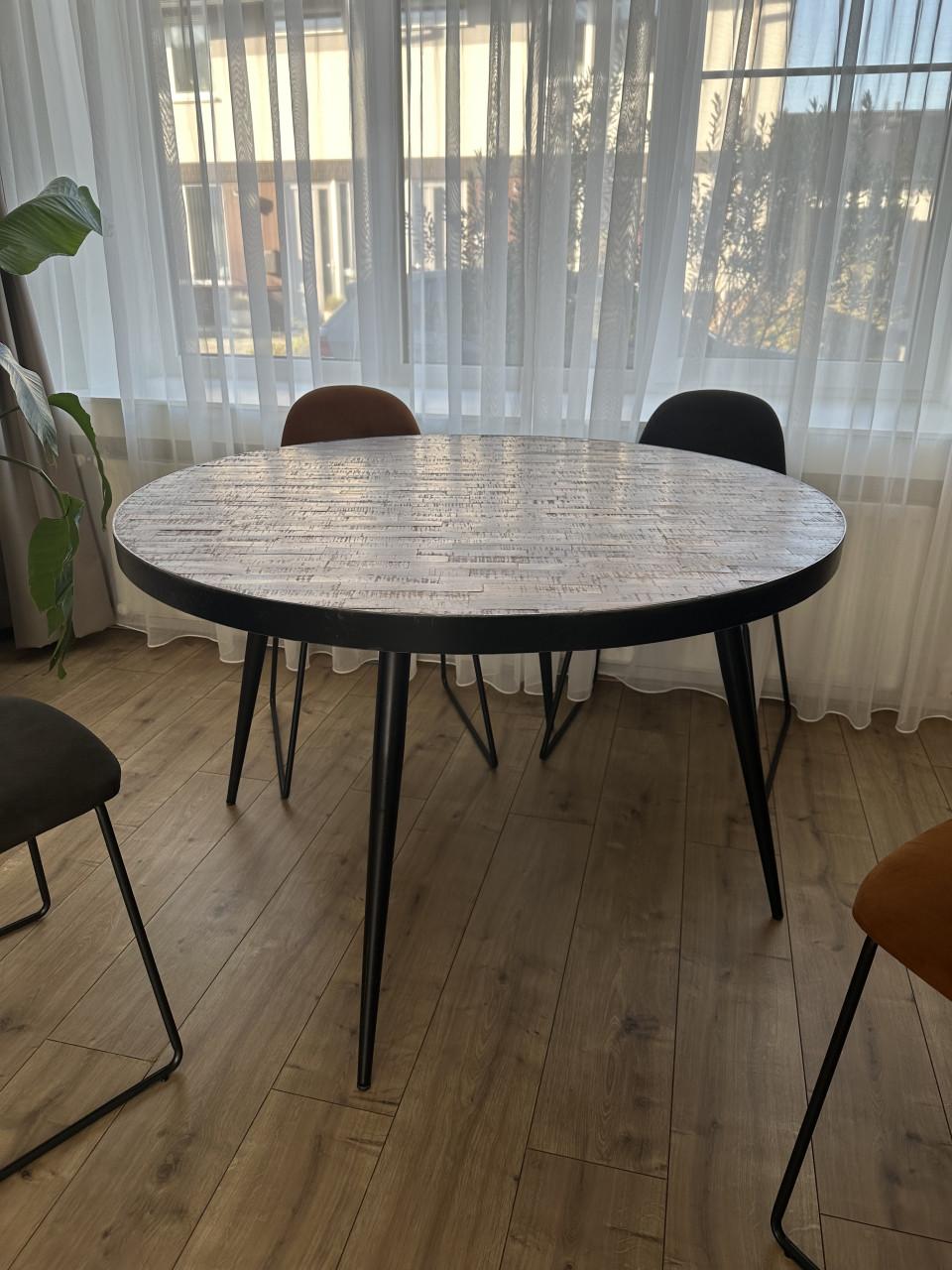 Woood eettafel rond