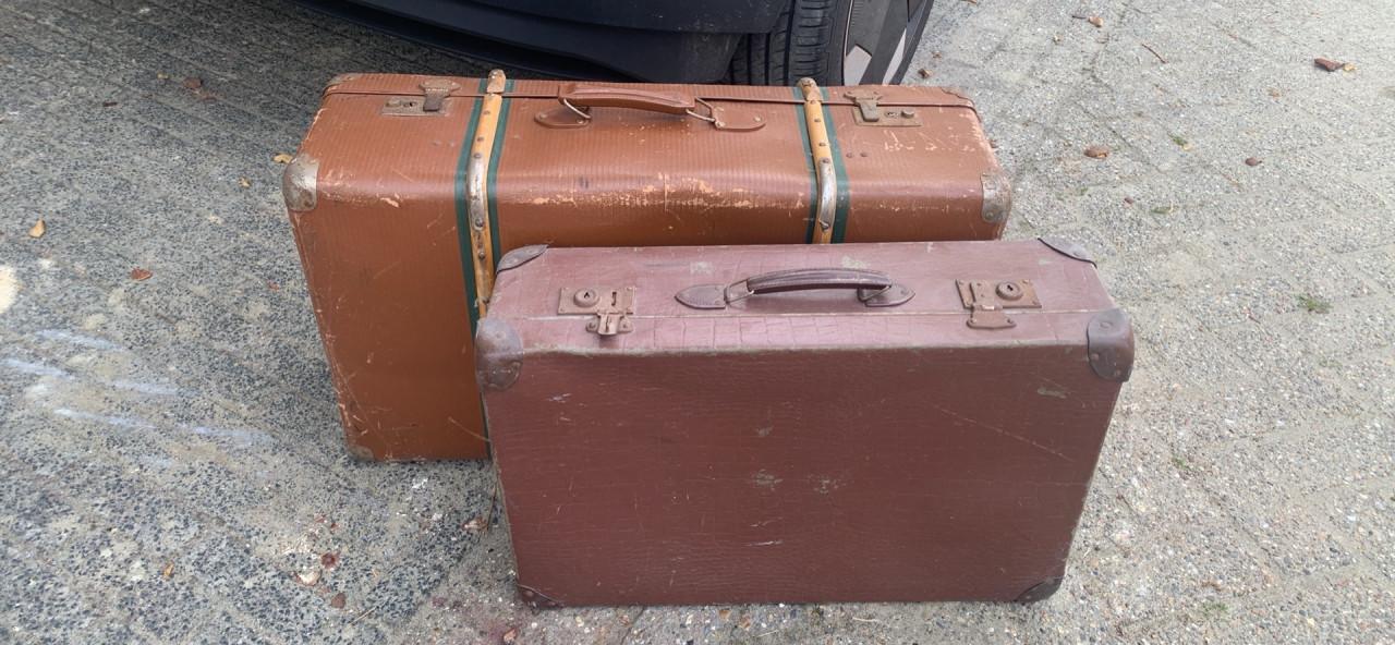 Oude vintage koffers