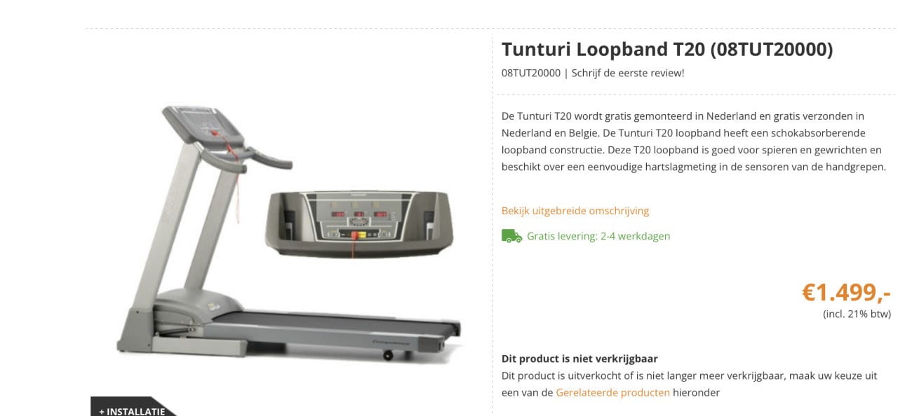 Top 🏃🏻‍♂️‍➡️🥰loopband van topmerk tunturi model T 20❤️🏃🏻‍♂️‍➡️ nieuwd