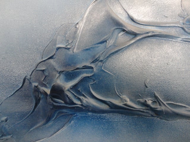 " Blue " prachtig Acryl 2 luik, creatie van Jacky Phoenix
