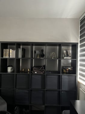 Vakkenkast IKEA zwart(roomdivider)