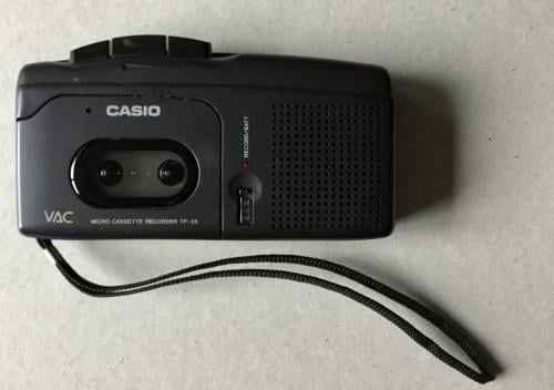 CASIO TP-35 Micro cassette recorder + nieuwe bandjes