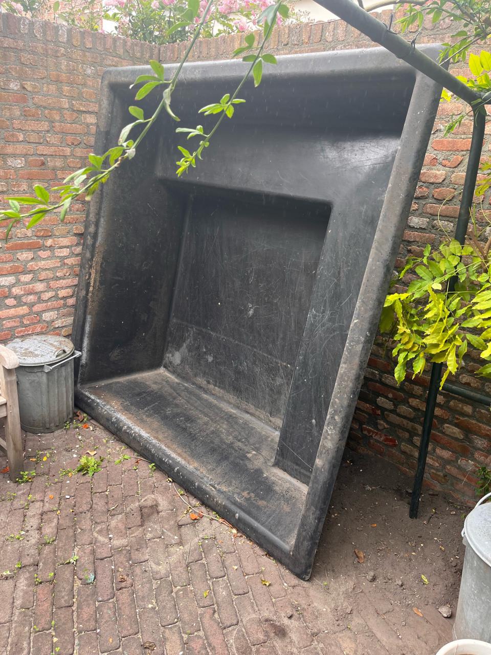 Vijver Vijverbak  groot zwart polyester 190x190