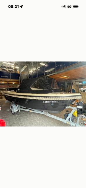 Schitterende complete sloep teak , zwemplateau wc , trailer rondzit enz