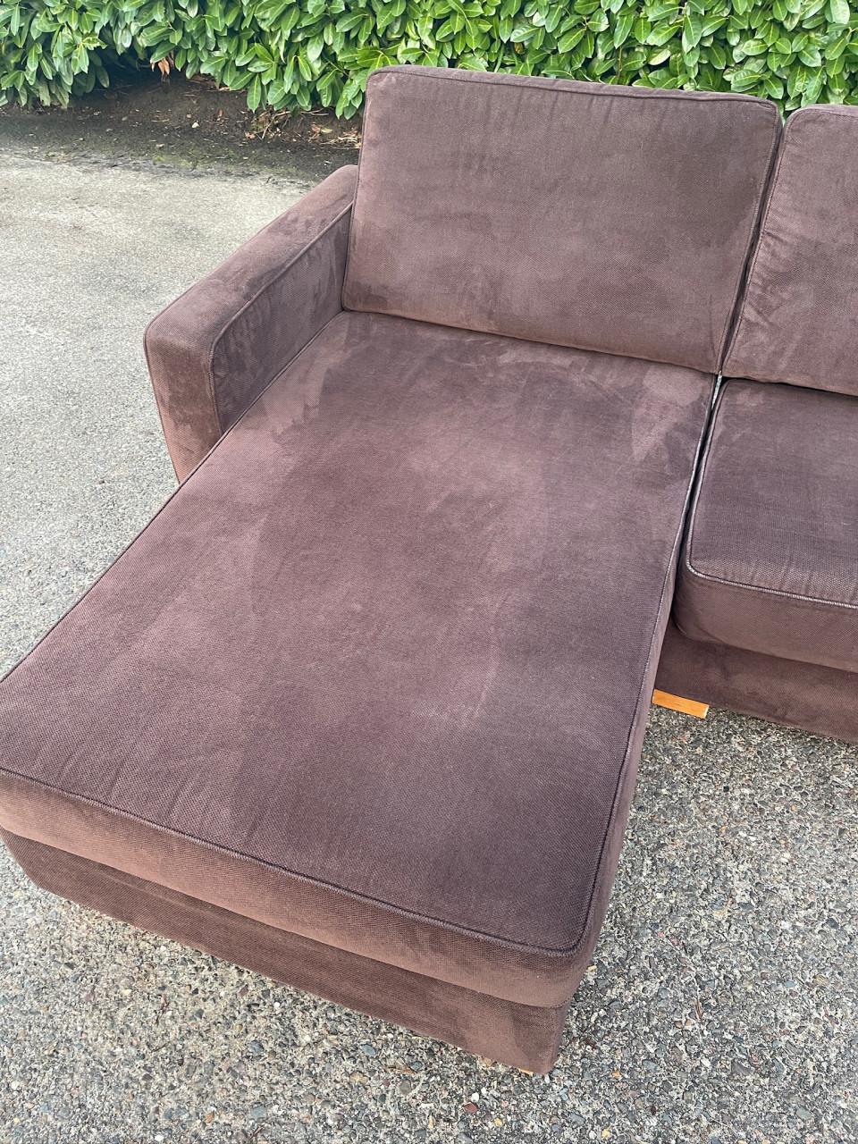 GRATIS LEVERING HEEL NL Bruin Montel Stoffen Hoekbank