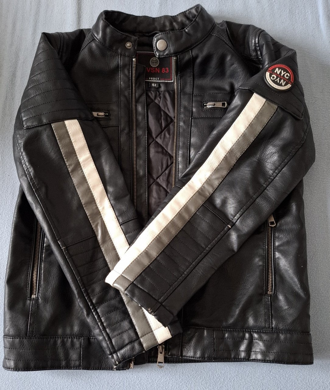 Stoere jongensjas, lederlook
