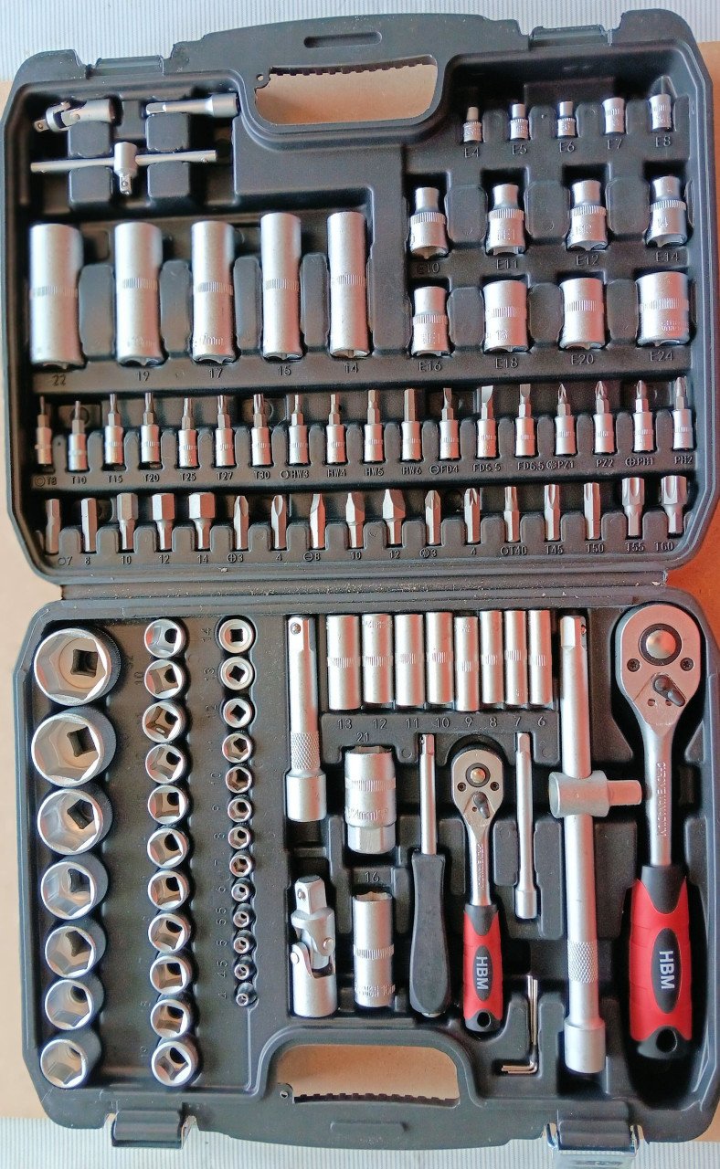 Dopsleutelset 108 delen