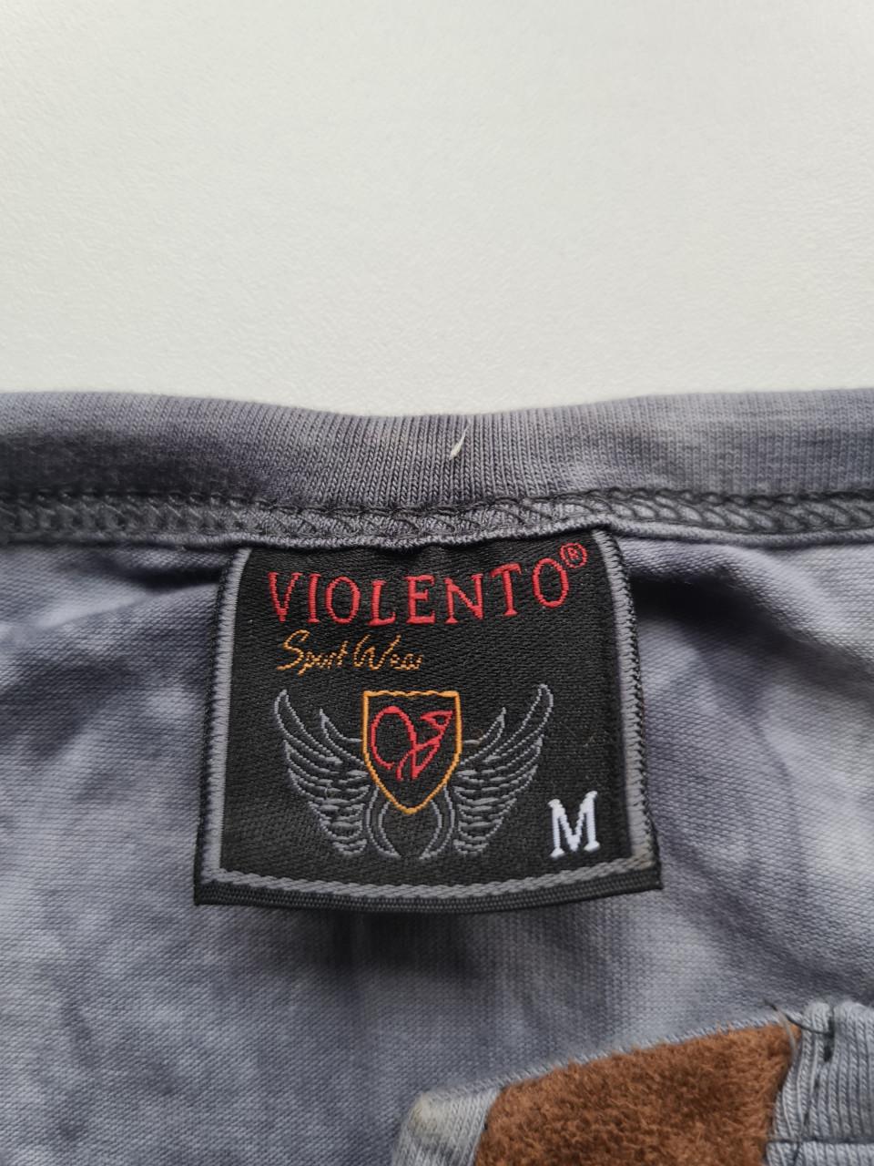 Violento blauw tinten T-shirt Maat M