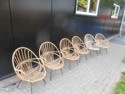 6 vintage tuinstoeltjes jaren 60 Gereserveerd!!!!!!!!!