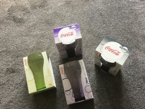 A, set 4 cocacola glazen