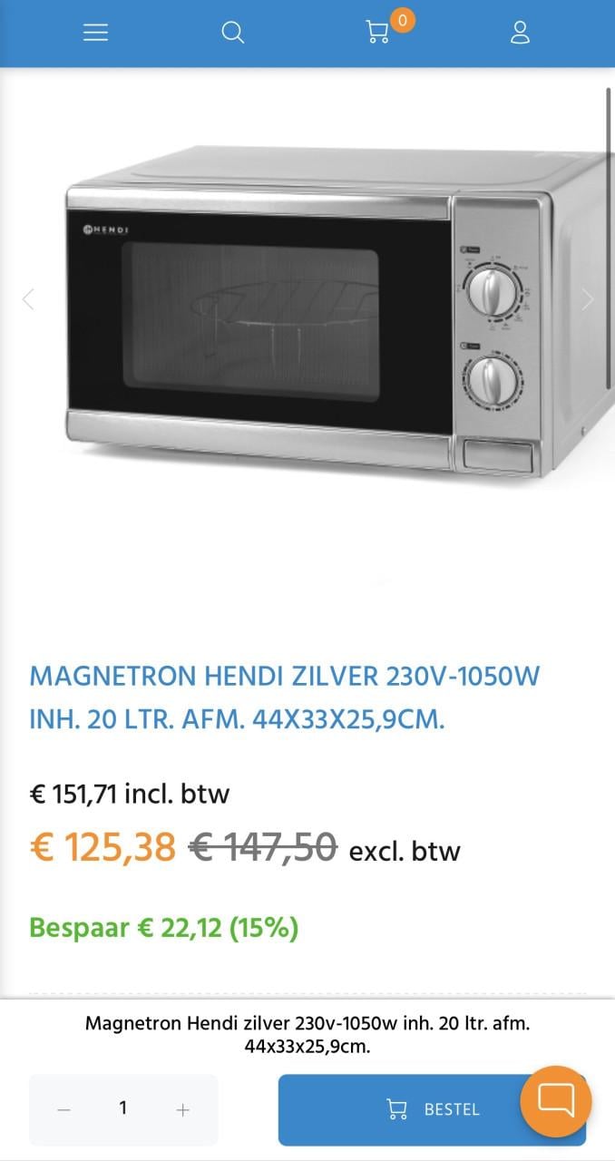 Nieuwe zilveren Magnetron