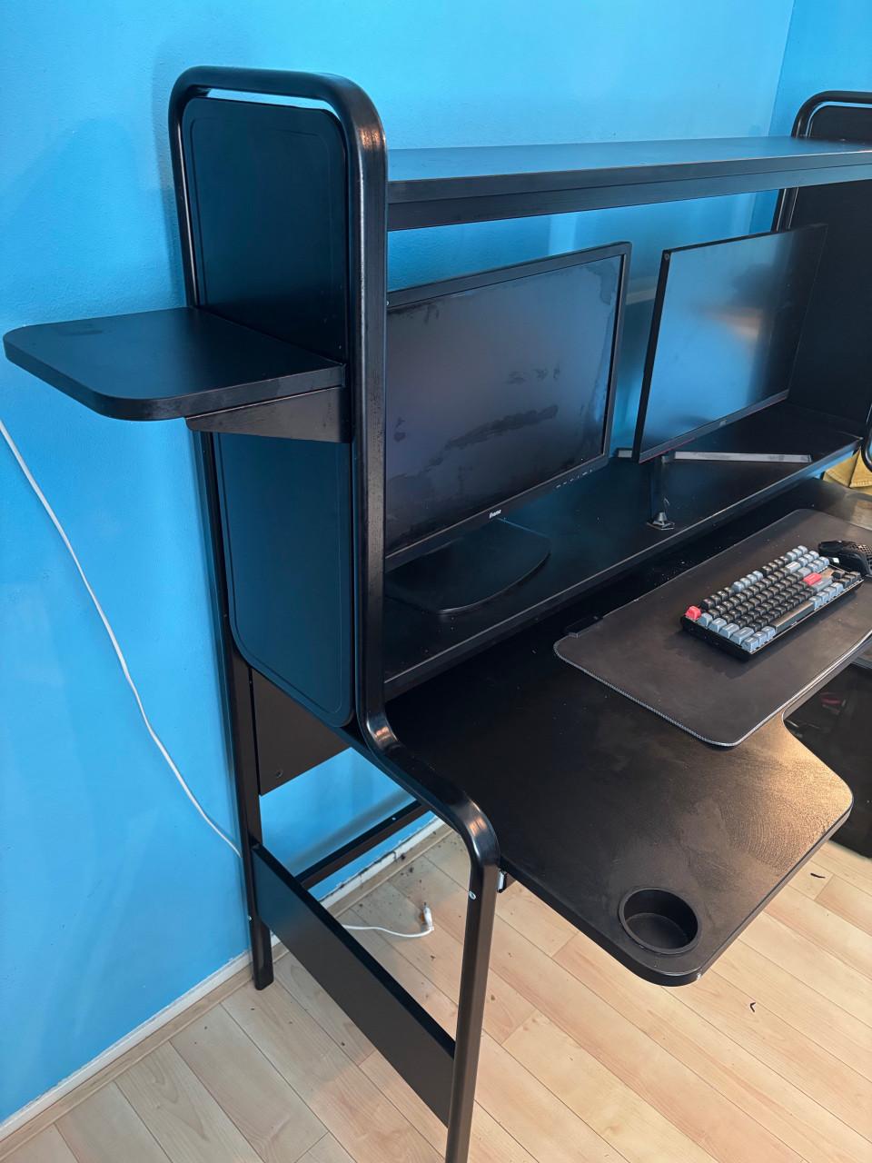 IKEA computermeubel FREDDE, zwart