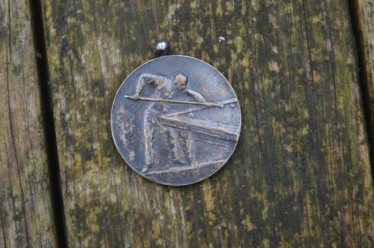 Medaille of penning biljarten mog. zilver.