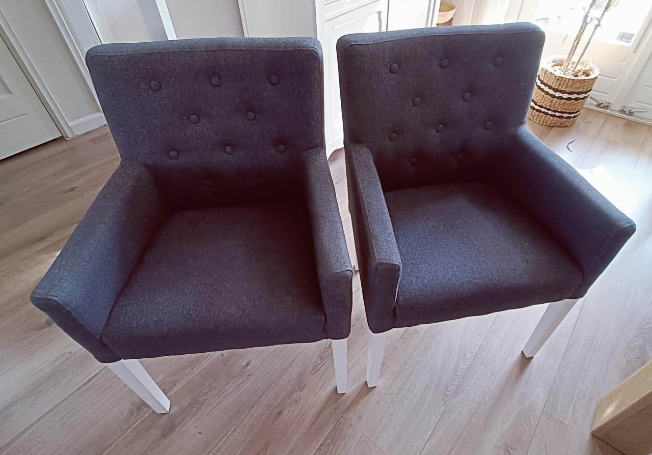2 EETKAMERSTOELEN en een BANK