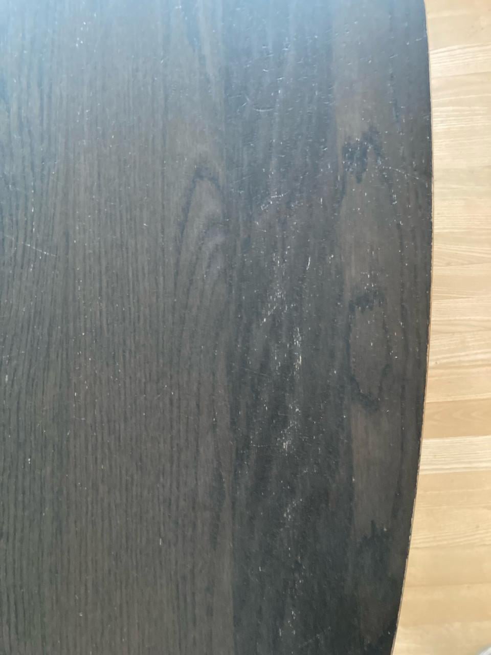 Massief eikenhouten ovale eettafel