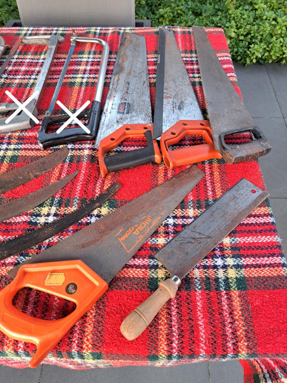 Tuingereedschap, klusjes dienst, diverse zagen etc.