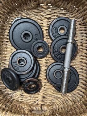 Dumbell set twee halters gietijzer