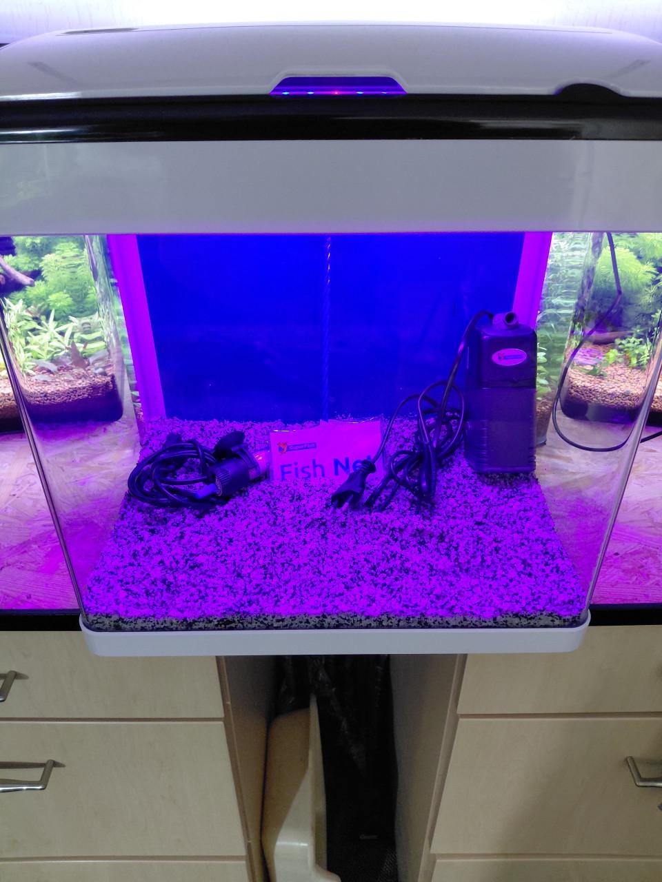 3 x panoramisch aquarium 35 ltr