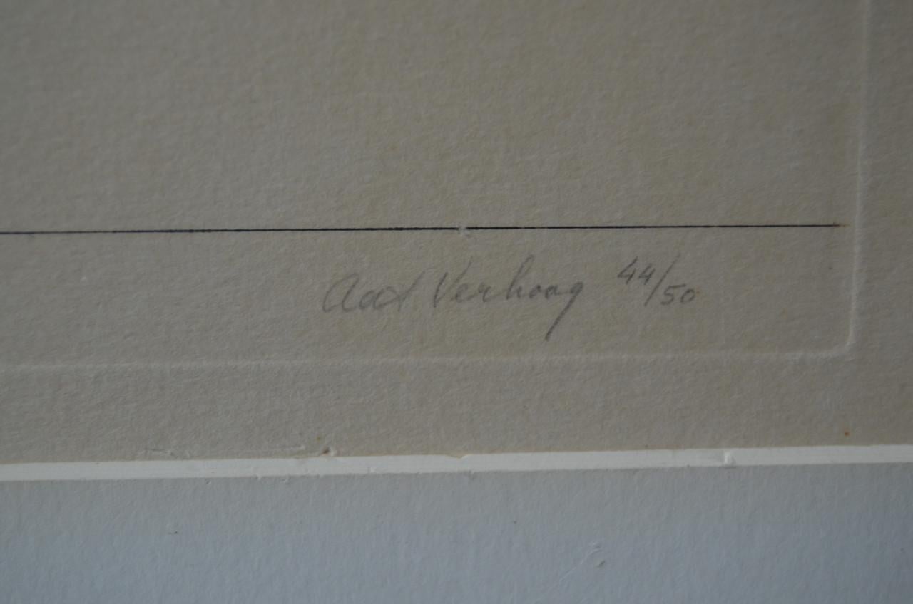 2 Etsen Aat Verhoog pendant gedrukt, gesigneerd/genummerd