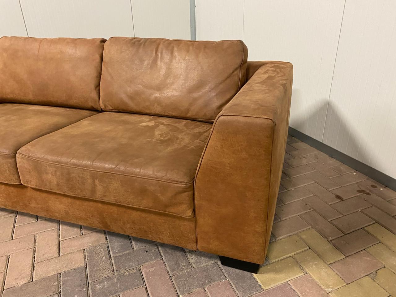 Swede Cognac Hoekbank – Premium Comfort – Gratis Levering NL & BE