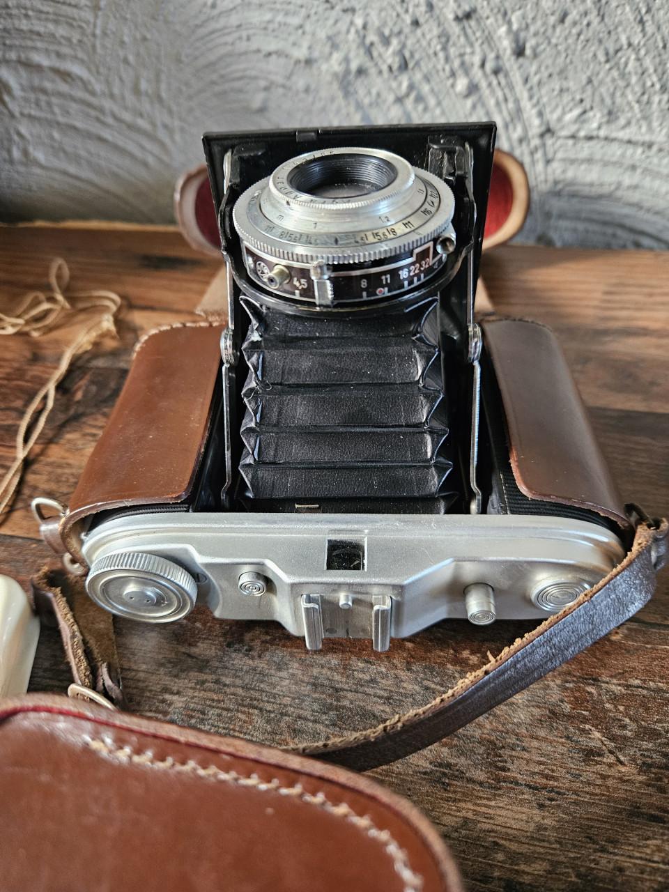 Vintage Agfa Isorette Camera met Meter, opvouwbare balgcamera