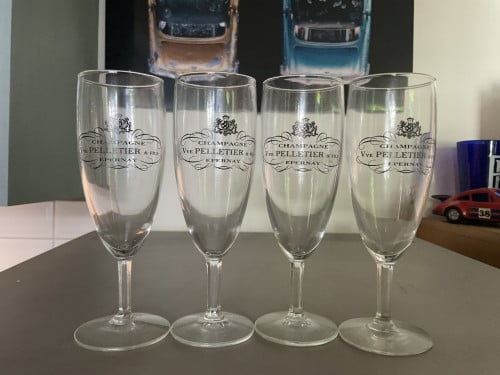 Veuve Pelletier Champagne glazen 4 st.