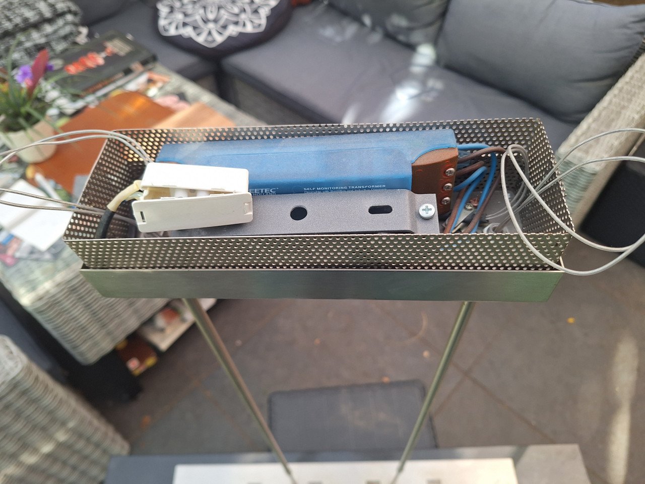 Moderne hanglamp. glas met rvs