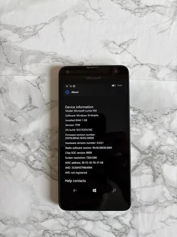 Microsoft Lumia 550 📱 Zwart – 7GB Opslag