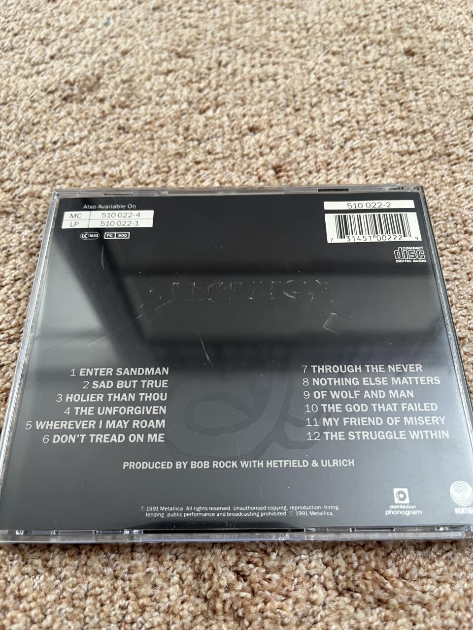 Cd- Metallica, The Black Album