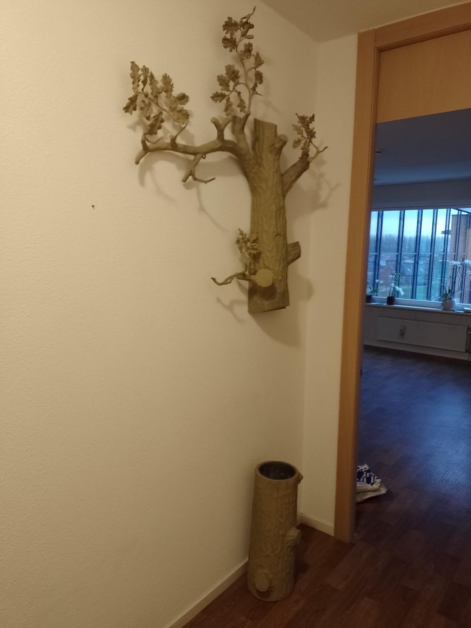 Zeer mooie vintage metalen kapstok-boom