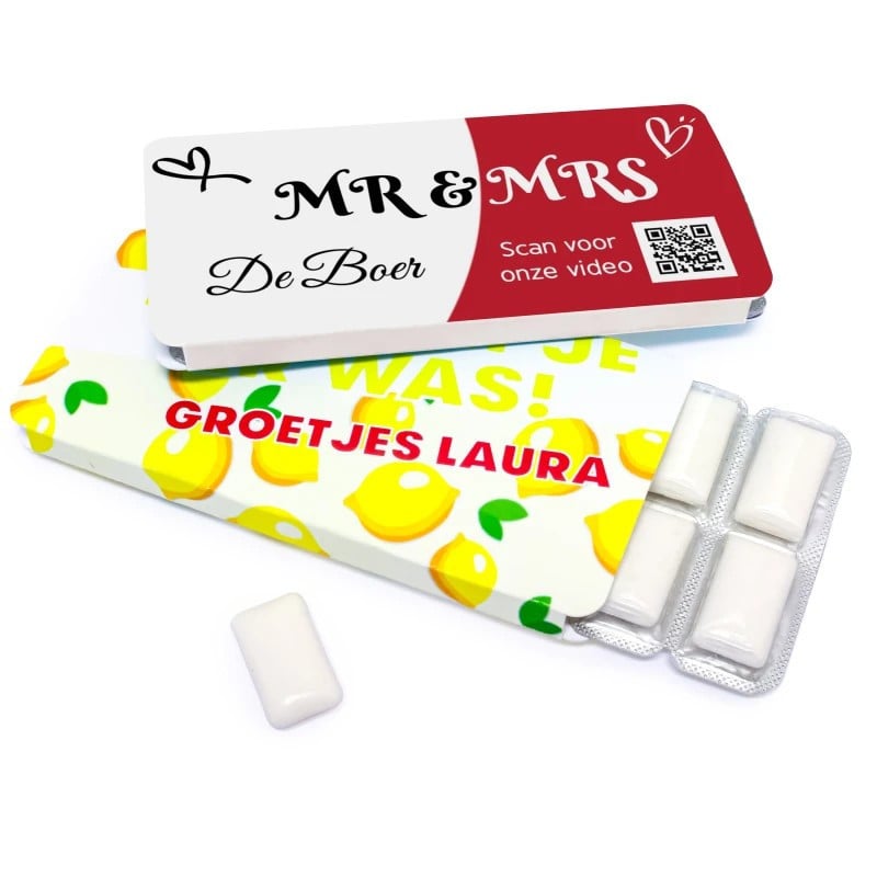 Huwelijksbedankjes exclusief met QR code
