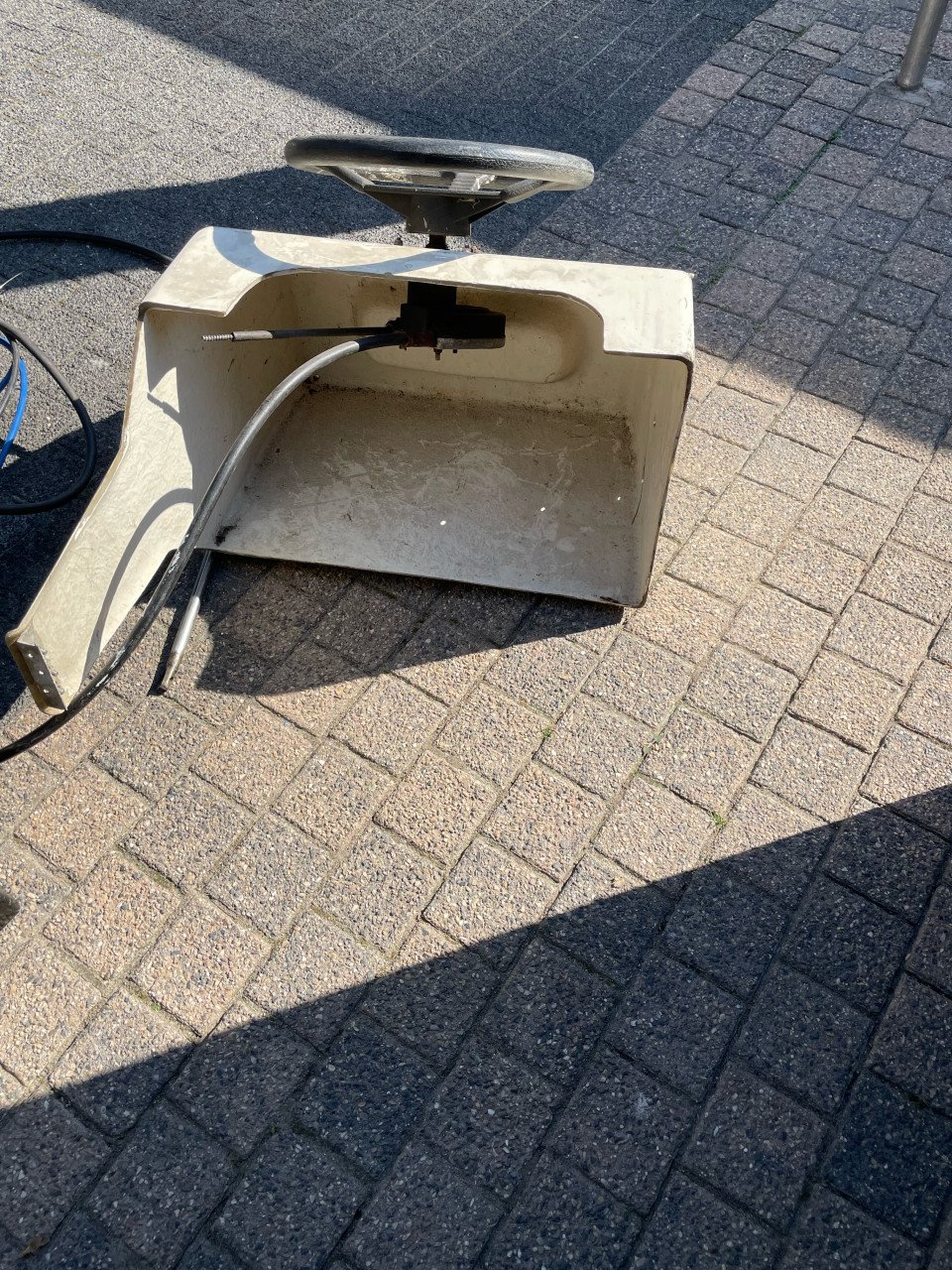 Stuur console en gashendel en anker