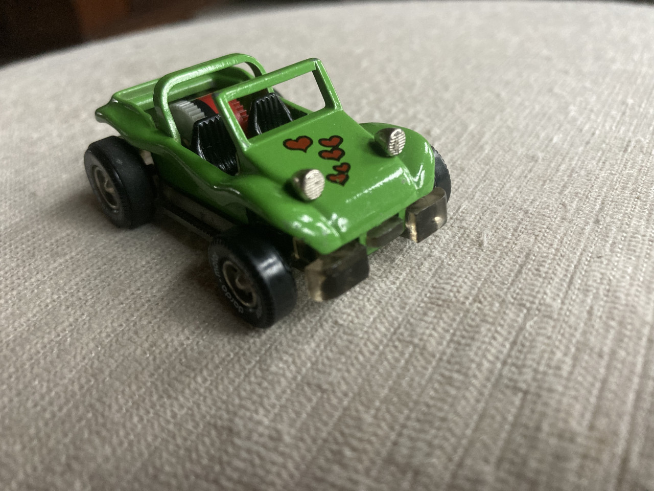 Darda buggy groen met hartjes, vintage